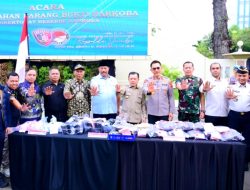 Polda Jambi Musnahkan 20 Kg Sabu, 20 Ribu Ekstasi dan Ribuan Cartridge Etomidate