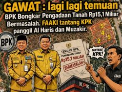FAAKI tantang KPK panggil Al Haris dan Muzakir, Bongkar Pengadaan Tanah 15,1 Milyar tak Sesuai Ketentuan