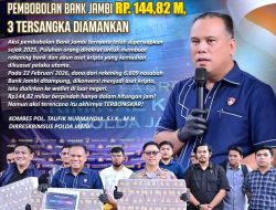 Polda Jambi Ungkap Kasus Raibnya Uang Nasabah Bank Jambi Rp.144,82 Milyar