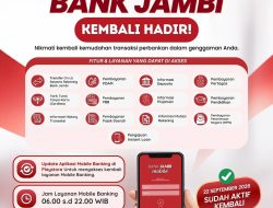 Mobile Banking Bank Jambi Kembali Aktif, Nasabah Diminta Update Aplikasi