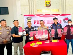 Satresnarkoba Polresta Jambi Ungkap Empat Kasus Narkotika, Lima Tersangka Diamankan