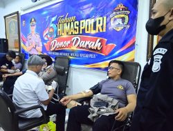 Peringati HUT ke-75 Humas Polri, Polda Jambi dan Jajaran Kumpulkan 212 Kantong Darah